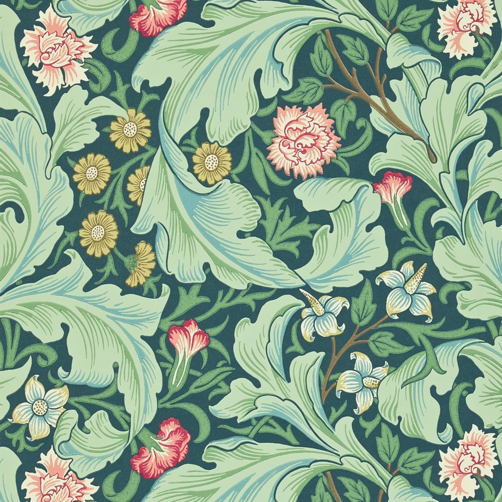 Leicester Wallpaper 212541 by Morris & Co Wood Sage